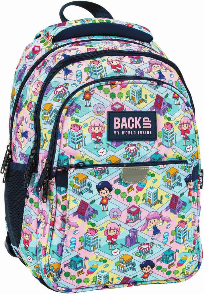 Derform BACKUP P Doll Spiel Schulrucksack mit drei Fächern