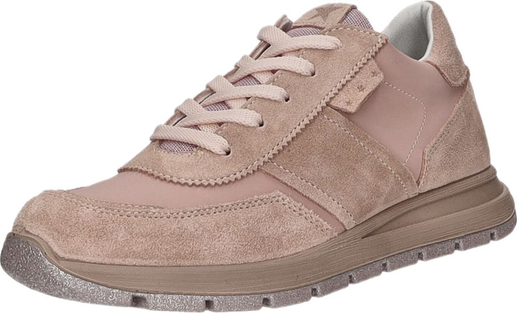 BOXX Kids Kinder-Mädchen-Schnürhalbschuh Beige-Rosa, Farbe:rot, EU Größe:38