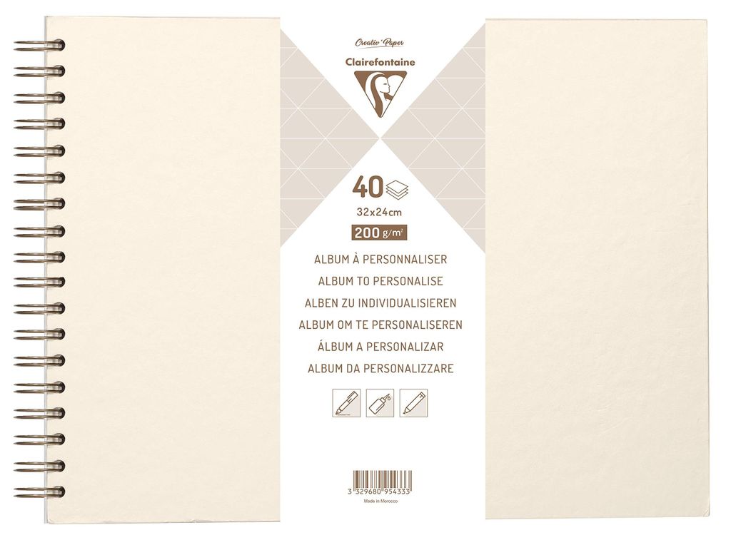 Clairefontaine 95434C, Elfenbein, 40 Blätter, Produktbild 