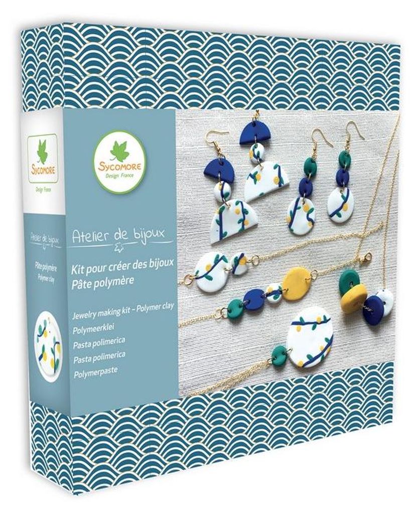 Sycomore Schmuck Bastelset - Polymer Clay Schmuck herstellen - Kreatives Spielzeug