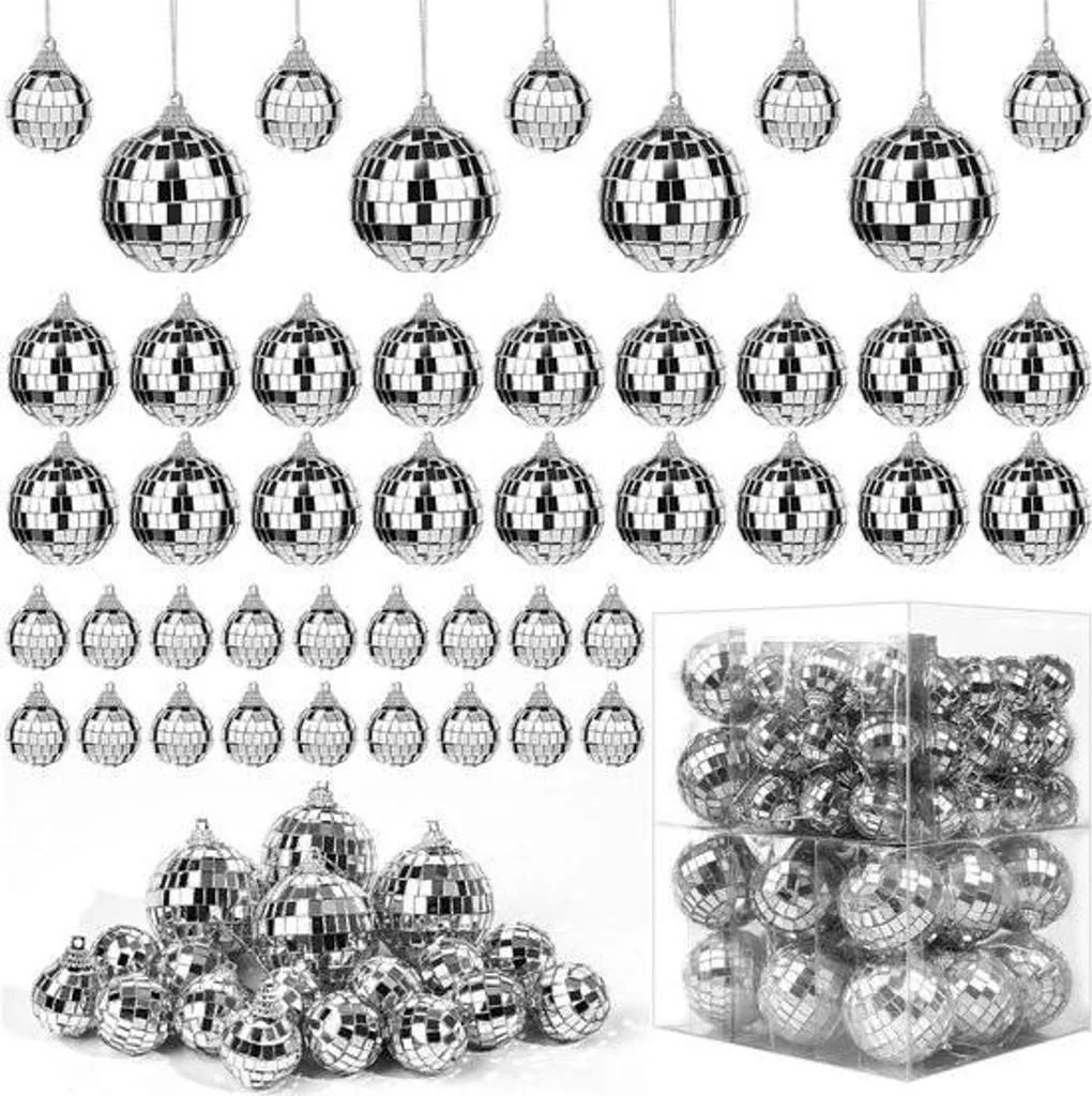 Decorazione Nozze 72 Mini Palle Disco Argento - Atmosfera Magica