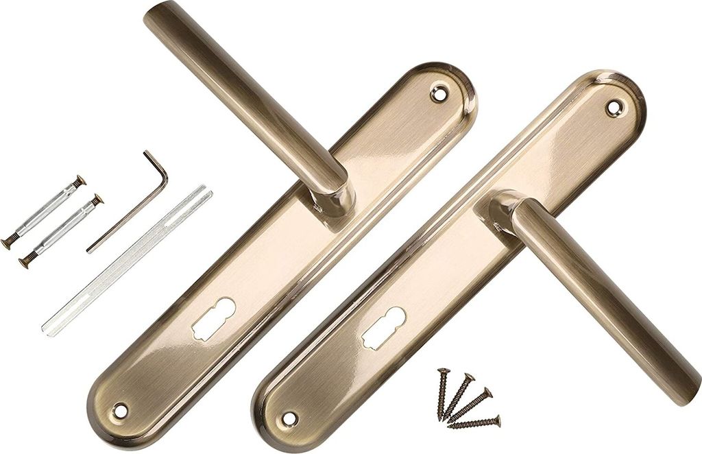 KOTARBAU Türdrückerset 72 mm BB Langschild Patina Universal Modern