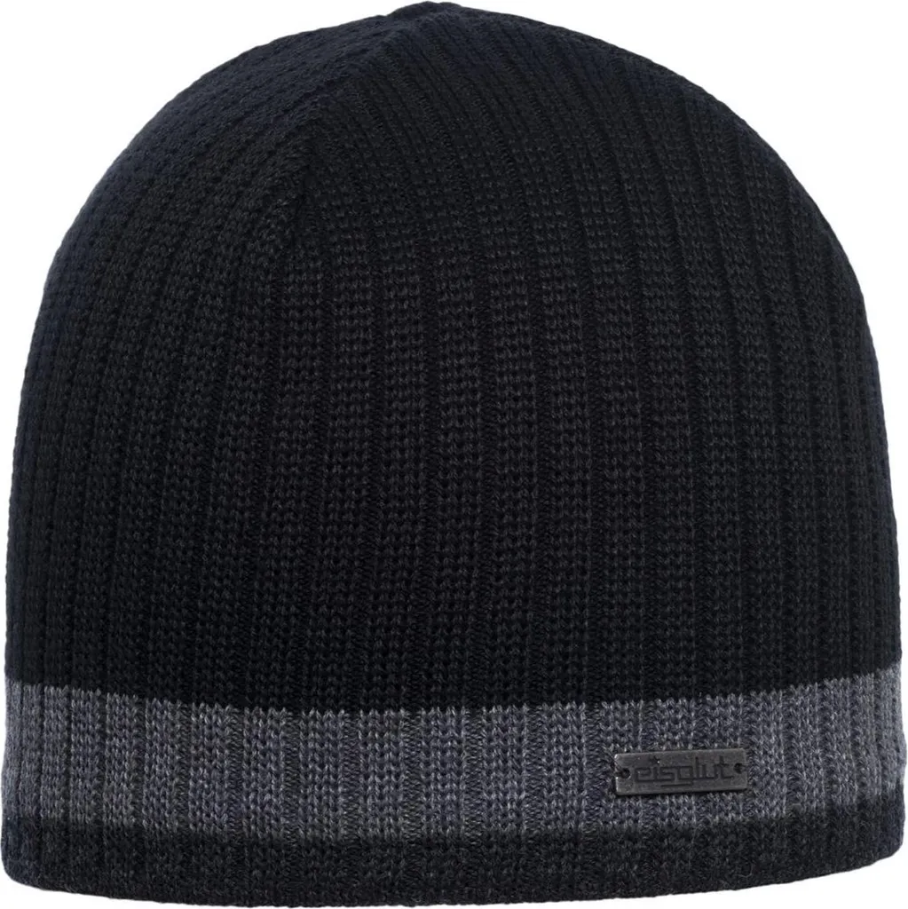 Bonnet en Laine Mérinos Noir Styrmira Eisglut - Accessoire Hiver Mixte