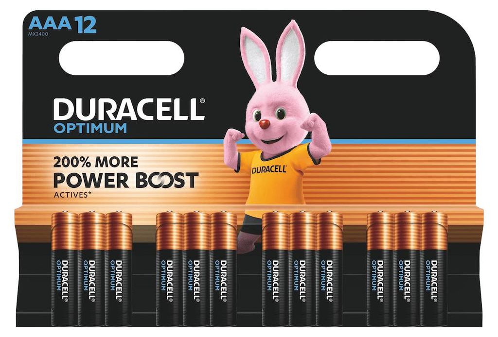 Duracell Optimum AAA, Wegwerpbatterij, AAA, Alkaline, 12 Productafbeelding 