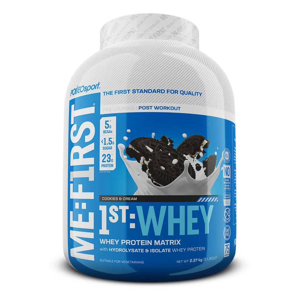 Évitez la Fatigue Musculaire avec 1st Whey Polleo Sport 2270g Cookies