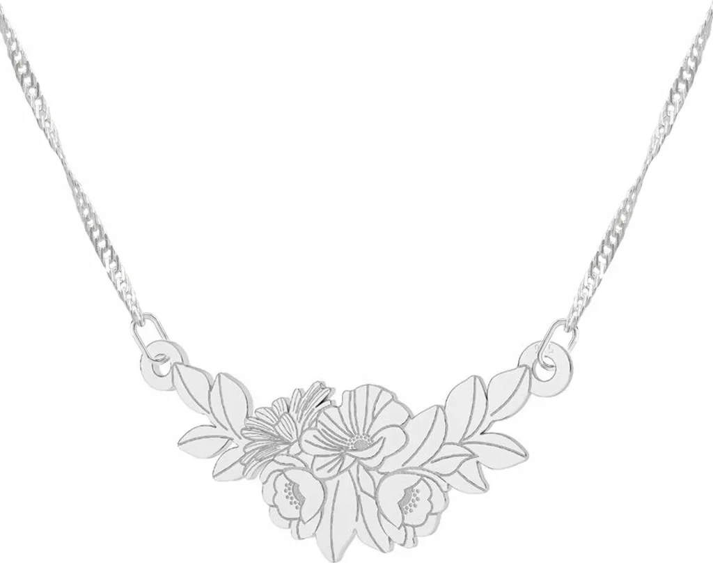 Collana Fiore Fiore Fiore Argento 925 - Look Floreale Elegante