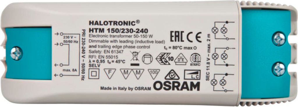 OSRAM Transformator HALOTRONIC COMPACT HTM 150 Productafbeelding 