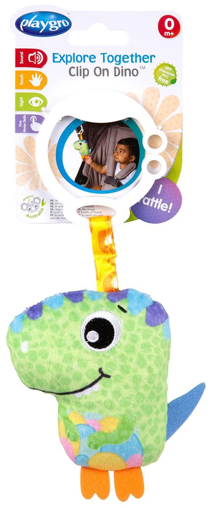 Playgro KW-Anhänger Dino, Kinderwagenanhänger, farbig, Produktbild 