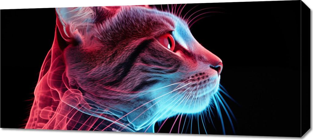 Bild 90x40cm Cybernetischer Katzenröntgen