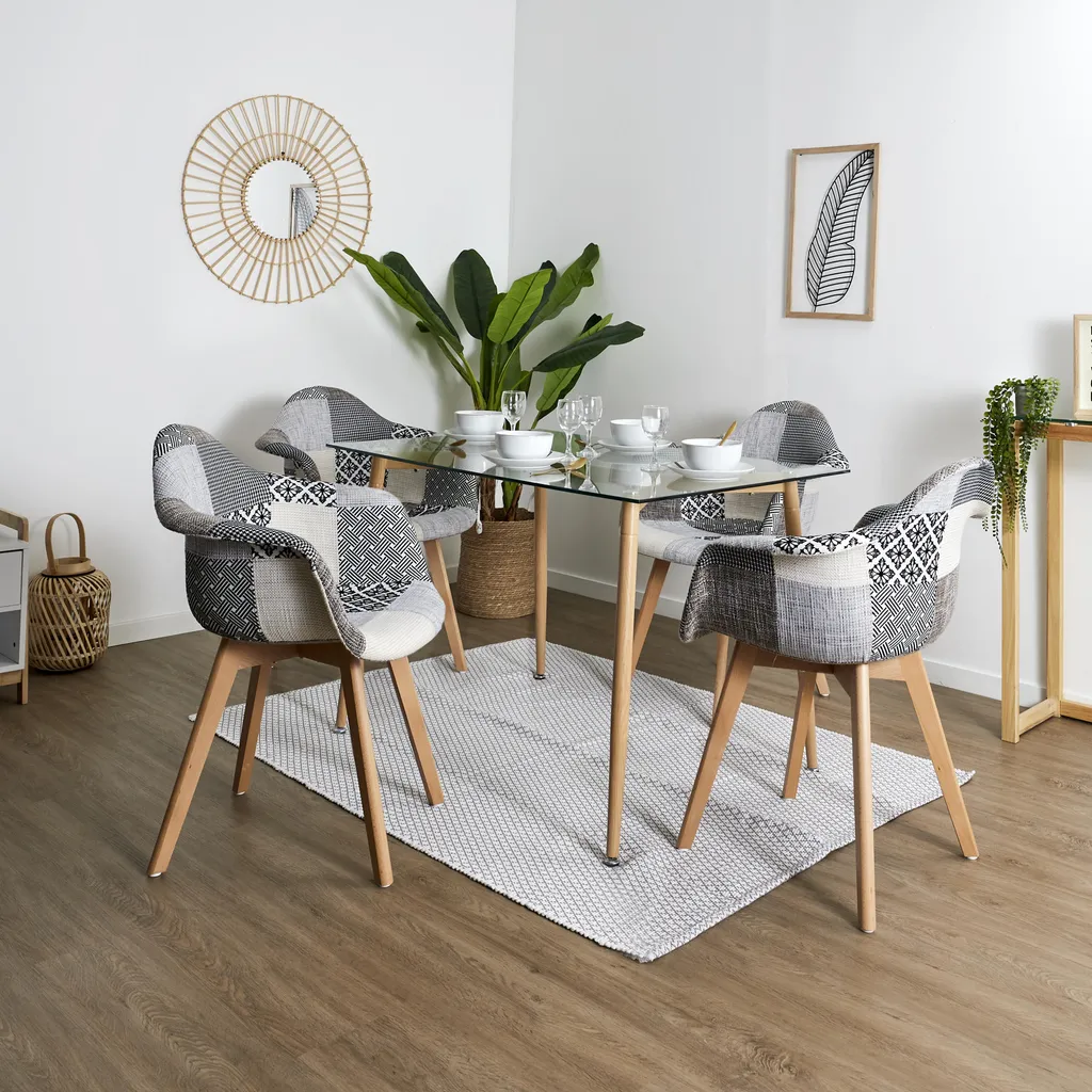 Fauteuil Patchwork Gris Lot de 2 : Fini les Chaises Inconfortables !