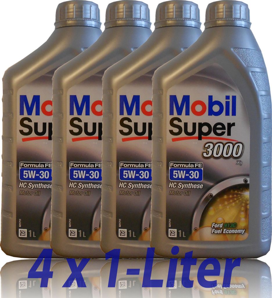 Mobil Super 3000 X1 Formula Fe 5w-30 4x1 Liter
