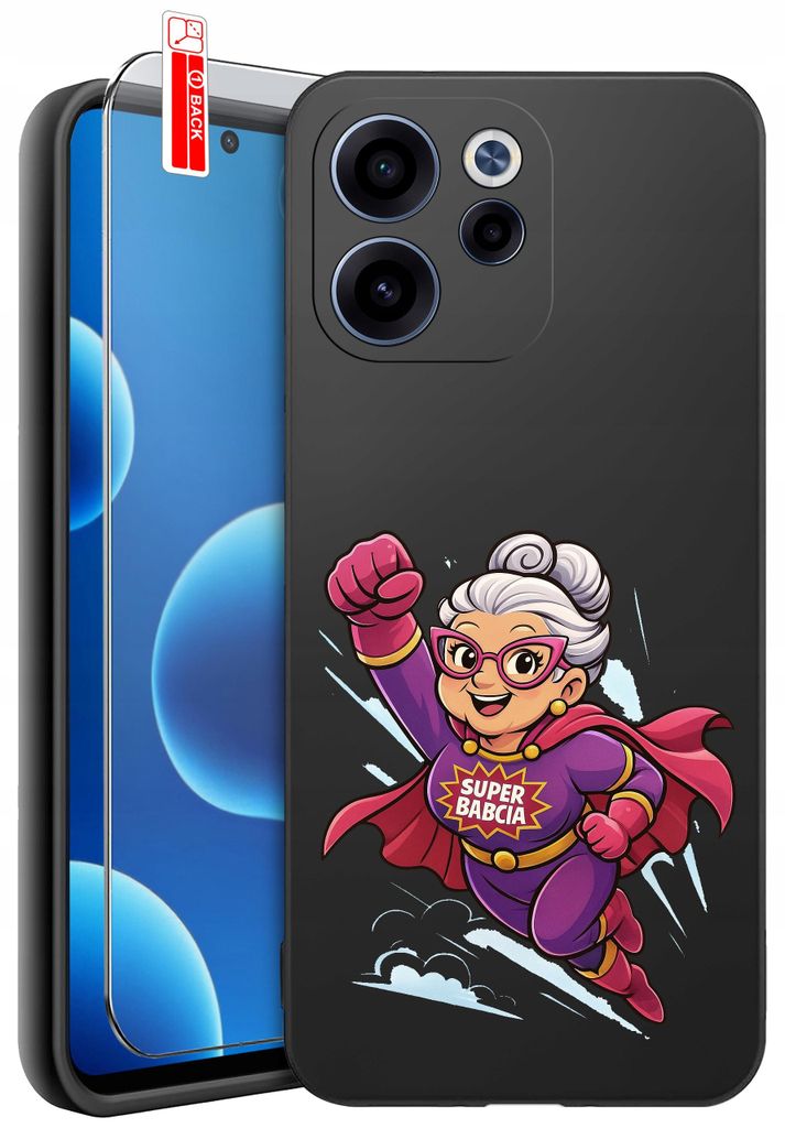 Hülle für Oppo Reno15 F | 15 FS für Oma – bunte Muster + 9H-Glas