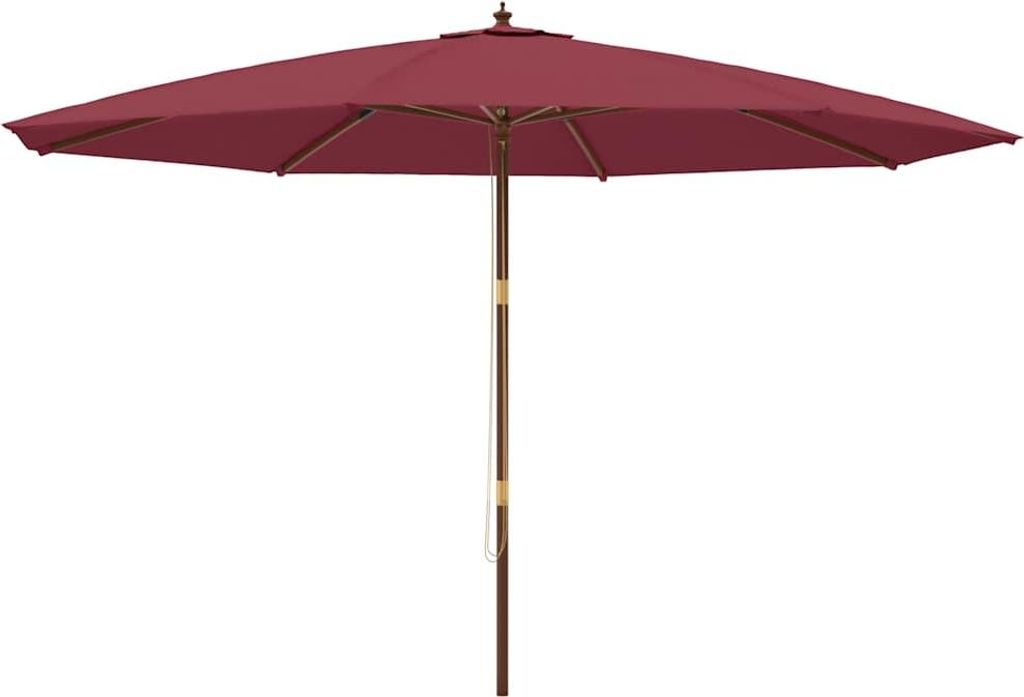 vidaXL Slunečník s dřevěným stožárem Bordeaux Red 400x273 Obrázek produktu 