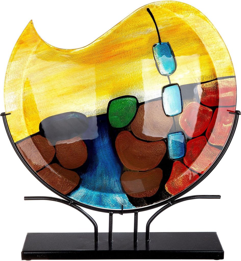 Gilde Glasart, Vase, rund, "Murano", Glas, mehrfarbig, VE Immagine del prodotto 