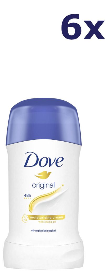 6x Dove Deodorant-Stick für Frauen, Original, 40 ml