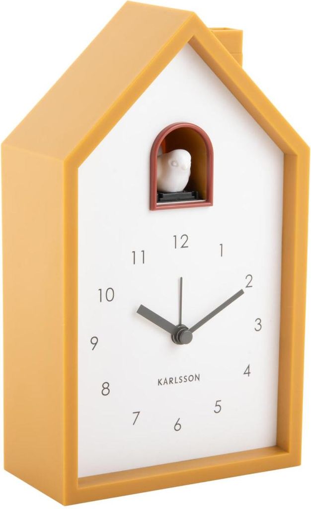 Karlsson - Wecker Modern Cuckoo - Gelb - 12x6x20cm Produktbild 
