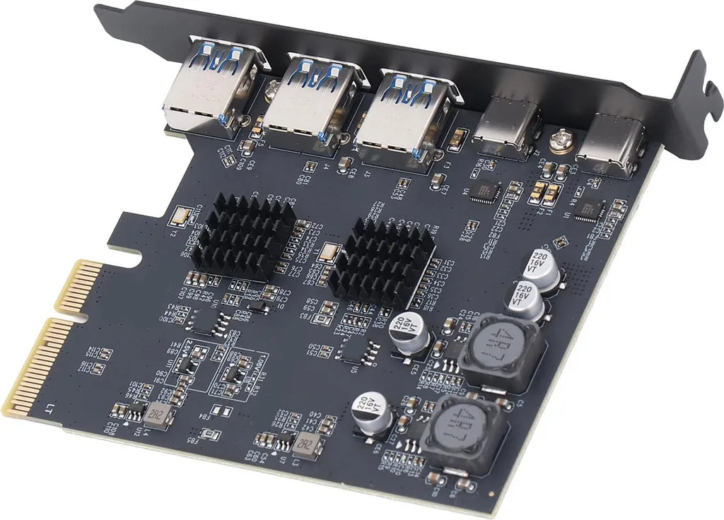Carte USB 3.2 Gen2 10Gbps Stable Haute Vitesse PCIE 4X avec 5 Entrées - 4