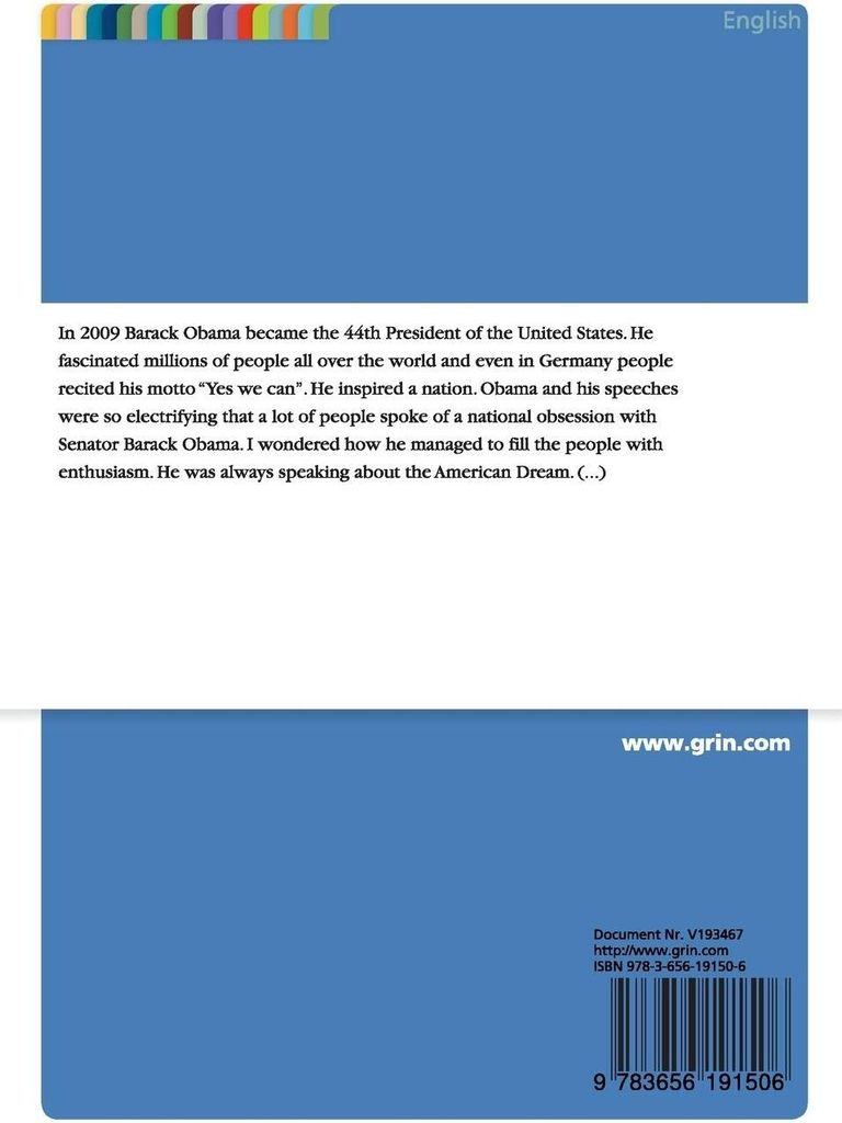 Barack Obama and the American Dream as Depicted in Some of His Famous Speeches