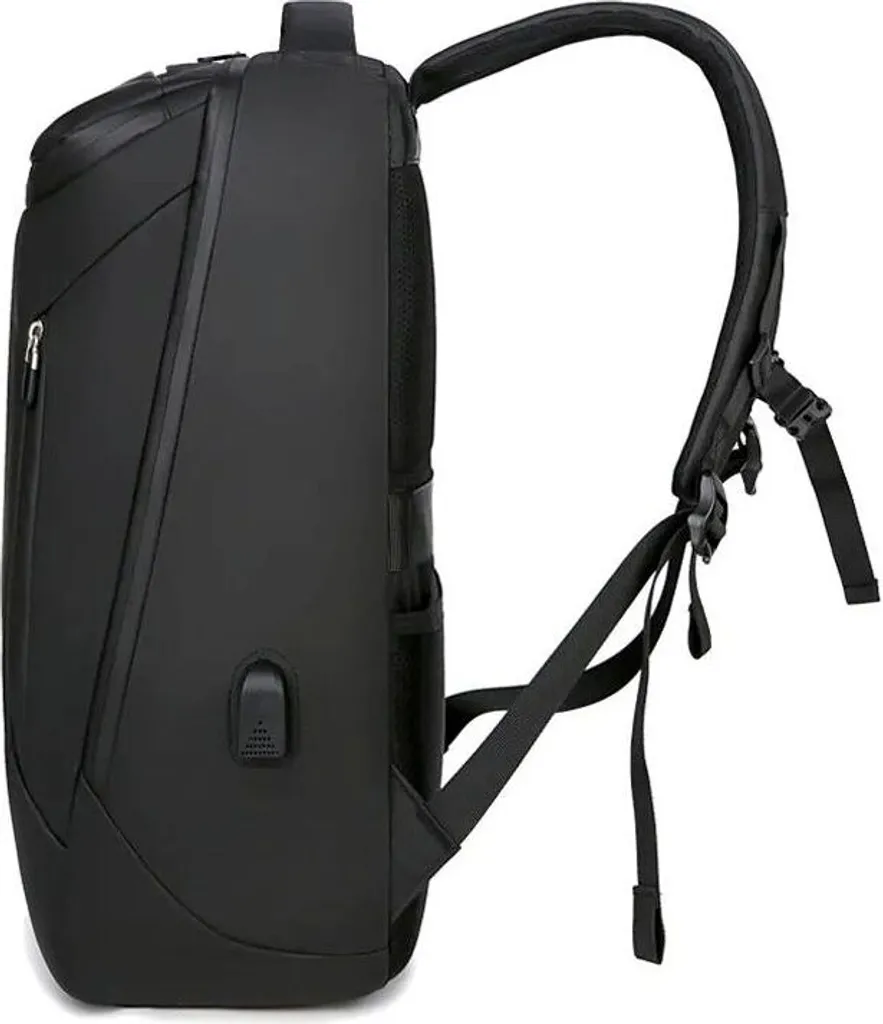 Sac à dos ordinateur portable imperméable avec design professionnel noir