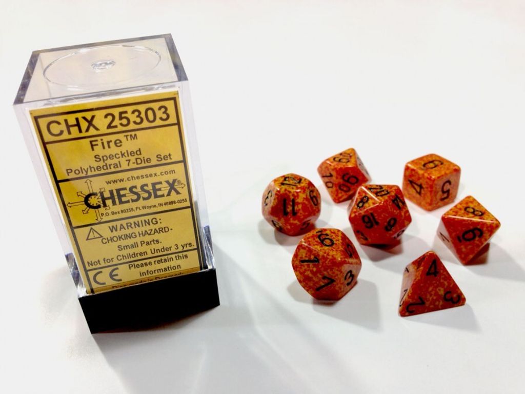 Chessex Speckled Polyhedral Fire 7-Die Set