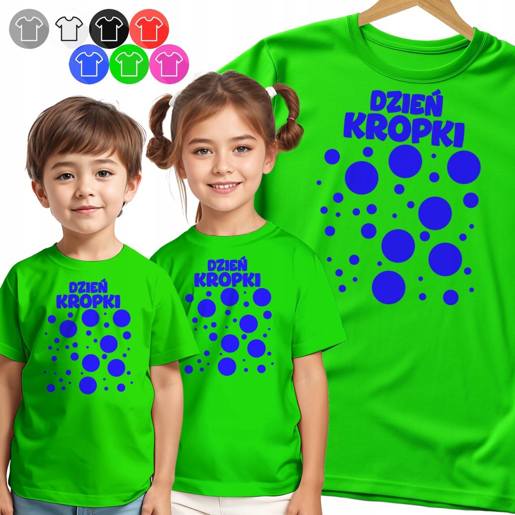 Kinder-T-Shirt - Daytime Dots Blau - 134 M