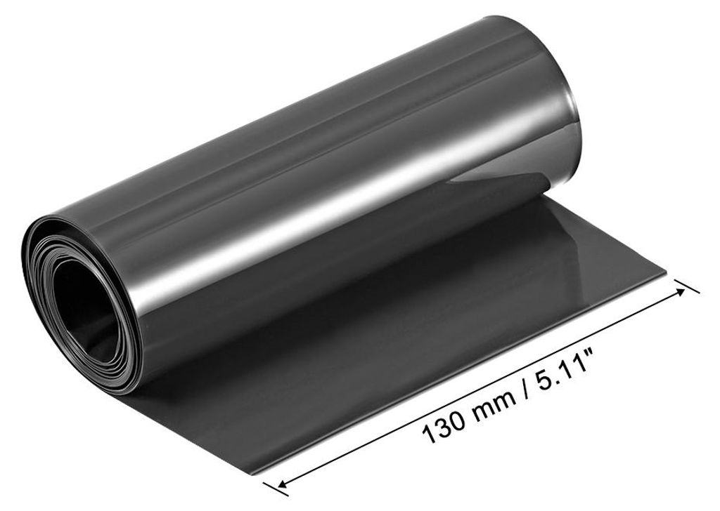 PVC Schrumpfschlauch 130mm Flache Wicklung fš¹r Doppelschicht 18650 5 Meter Schwarz