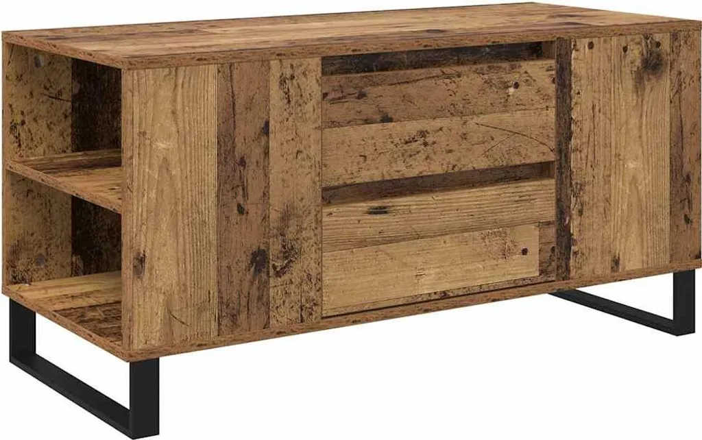 Tavolino in legno di recupero 102 x 44,5 x 50 cm materiale a base di legno