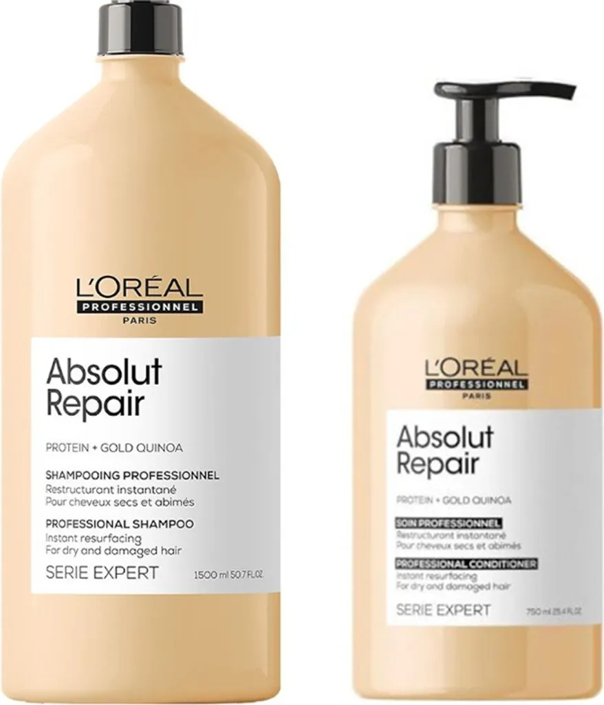 Duo Soin Cheveux L'Oréal Absolut Repair Shampooing 1.5L Conditioner 750ml