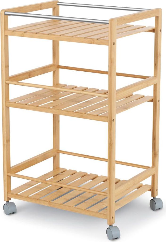 DomoPak Living Scaffale da bagno in bambù grande con 3 Immagine del prodotto 