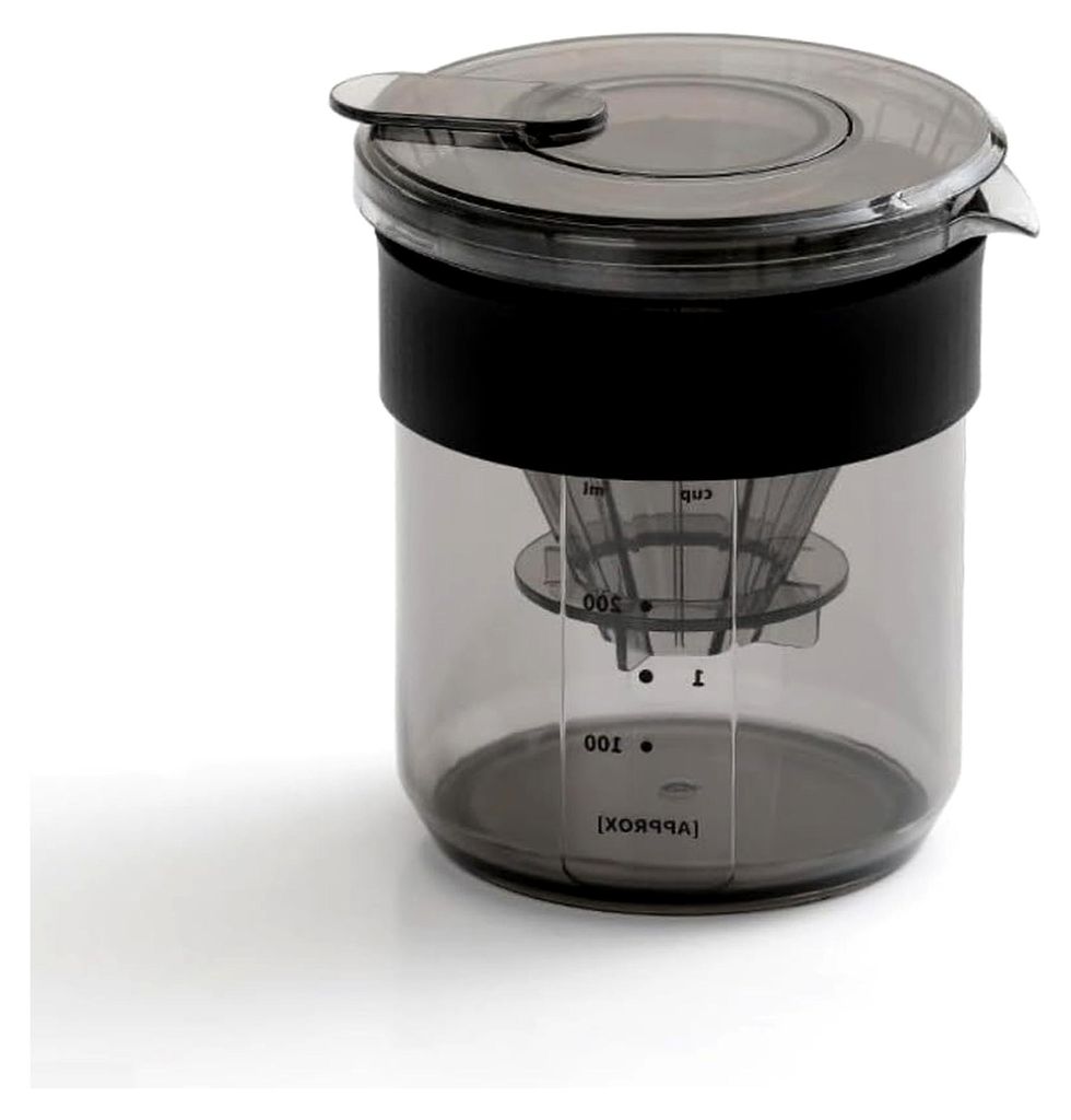 Kaffeetropfer mit integrierter Skala, 430 ml Borosilikatglas, handgebrühte Kaffeekanne, tragbarer Camping- und Reise-Tropfer für den Innen- und A...