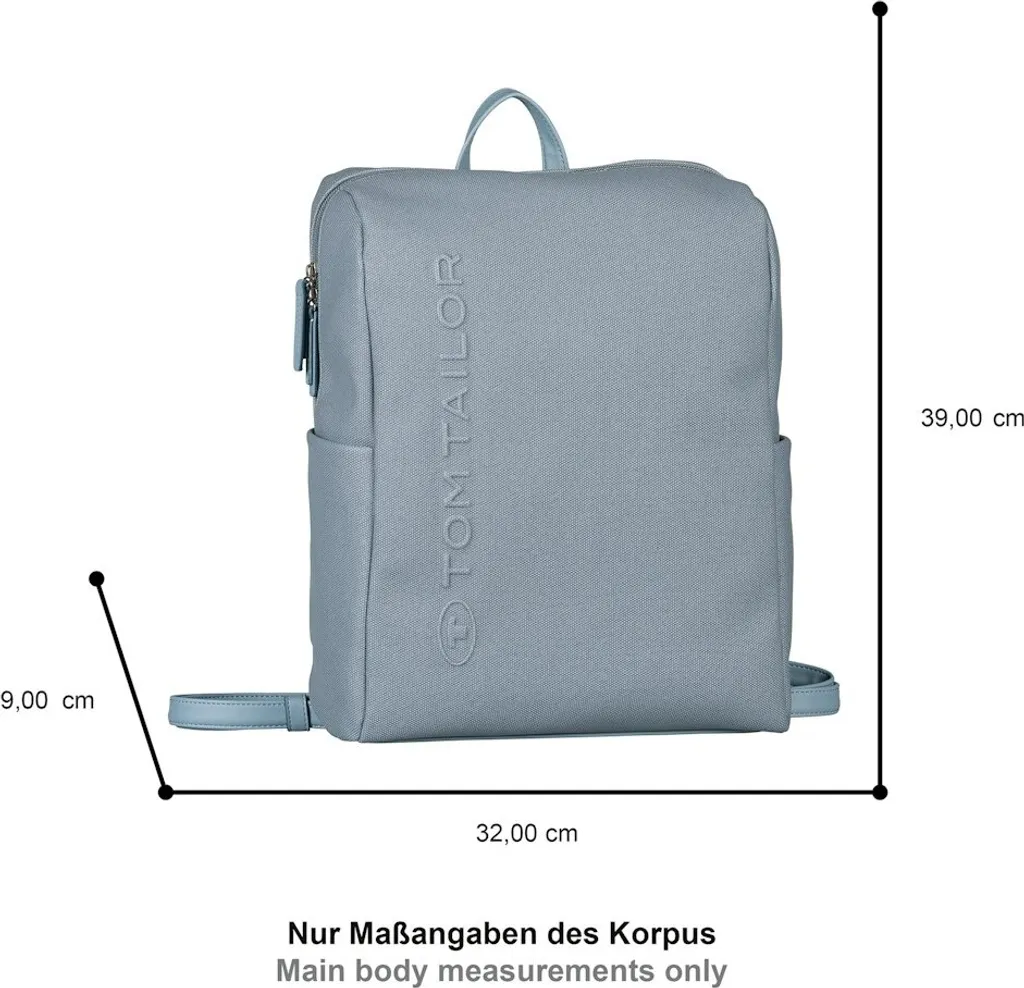 Tom Tailor Rosa Daypack 39 cm avec poches organisées - Noir/Gris