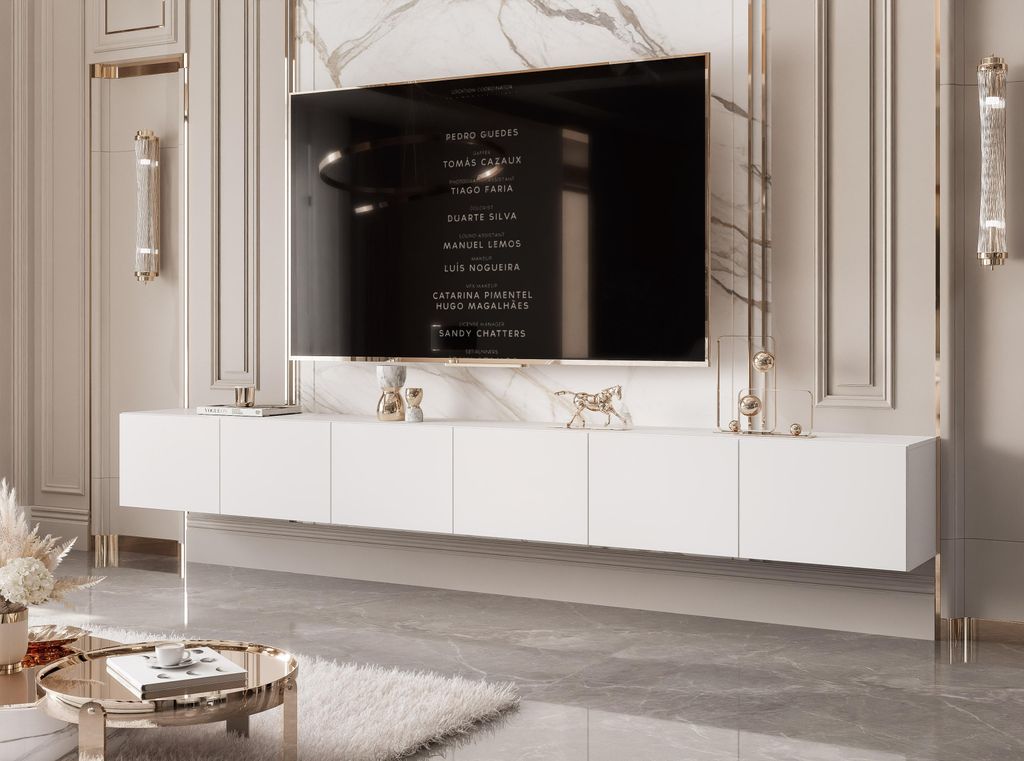 Idohome TV-Lowboard Angel 300 cm Weiß Matt  – Produktbild 