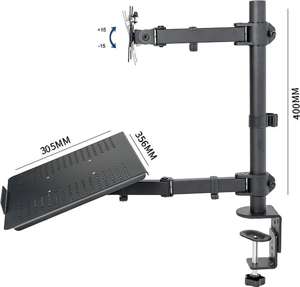 Support moniteur et PC portable SolidHand LM01 en acier ajustable - 6