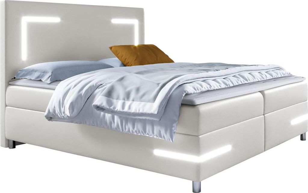 MIRJAN24 Boxspringbett Delos LED, Ehebett mit Produktbild 