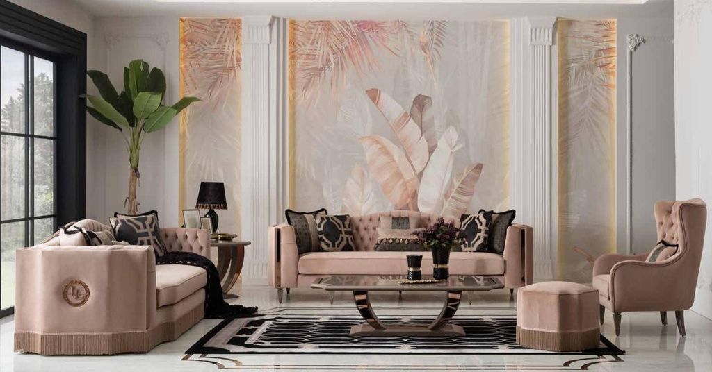 Luxus Sofagarnitur 4+3+1 Set Sessel Modernen Design Chesterfield Möbel