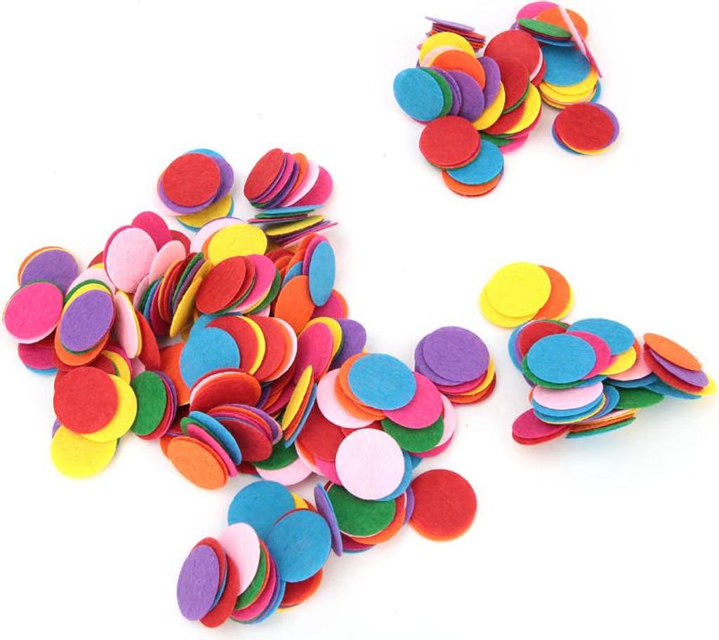 Filz-Pad in runder Form, Streusel, Party, Hochzeit, Tischdekoration, DIY-Zubehör (2,5 cm, 500 Stück)