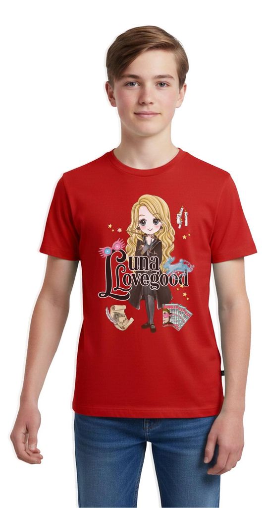 Spreadshirt Harry Potter Luna Lovegood Teenager Premium T-Shirt, 146/152 (10 Jahre), Rot