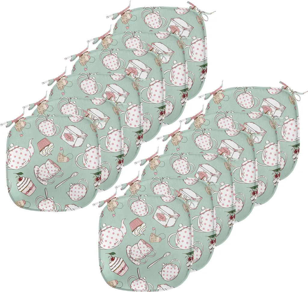 Cuscini Sedie ABAKUHAUS 12 Pezzi 40x40 Impermeabili | Almond Green