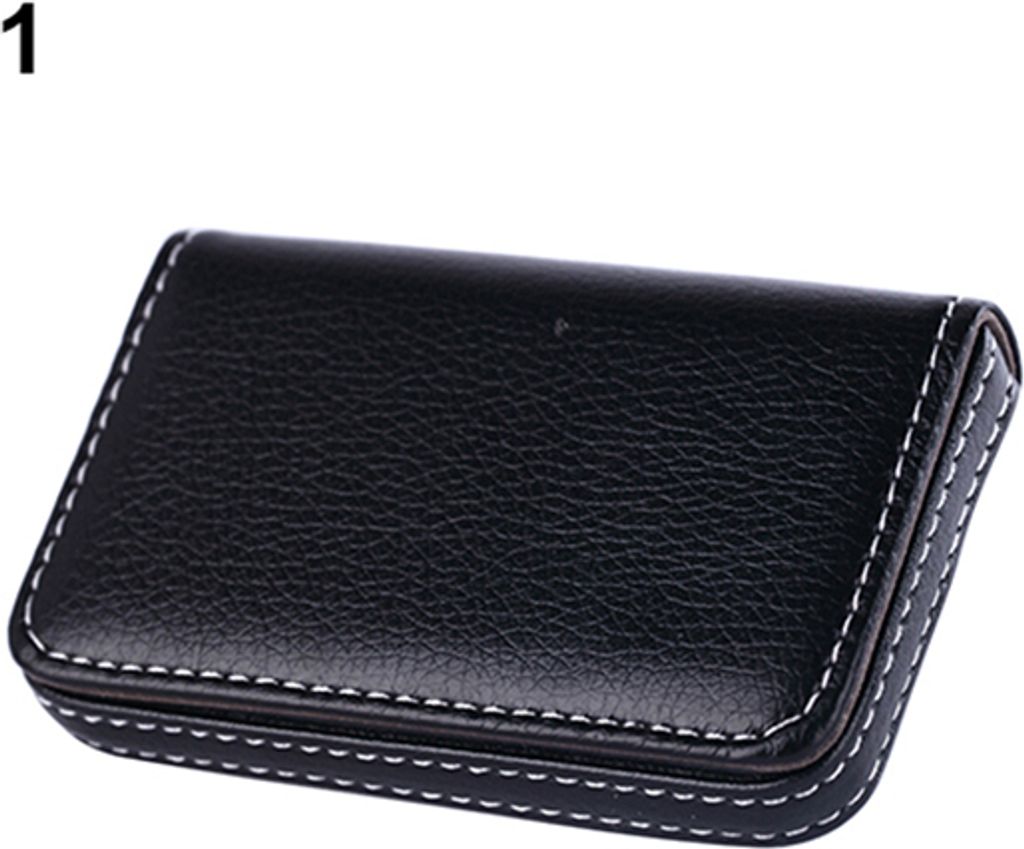 Kunstleder Magnetverschluss Business ID Name Pack Kreditkartenetui Pocket Box Dark Coffee