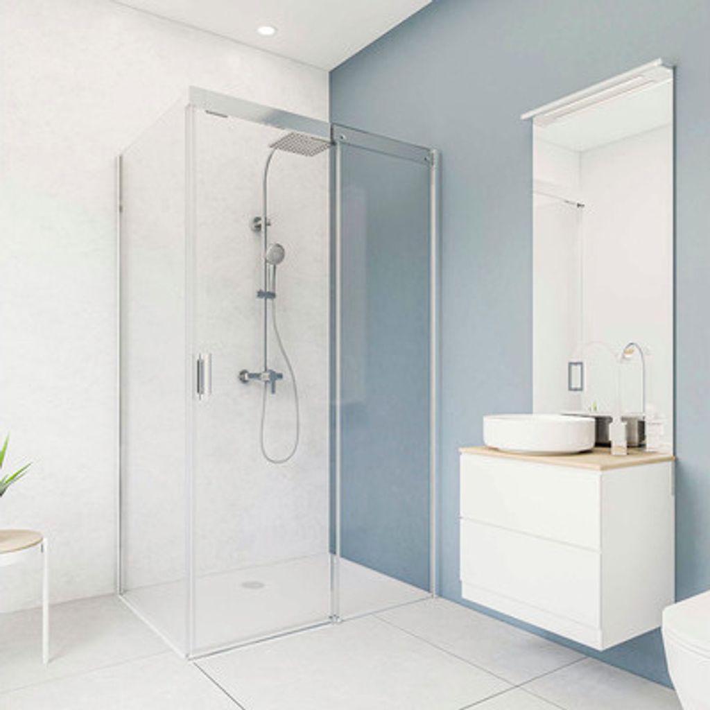 Duschrückwand BREUER Dekor Marmor weiß 150 x 255 cm 9482510000204