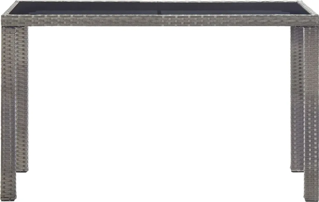 Table de jardin vidaXL anthracite 123x60x74 cm en polyrotin tressé