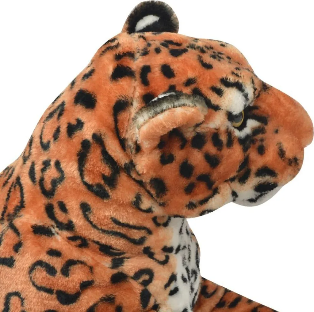 Léopard Peluche XXL Robuste et Doux - Déco Durable sans Déformation - 3