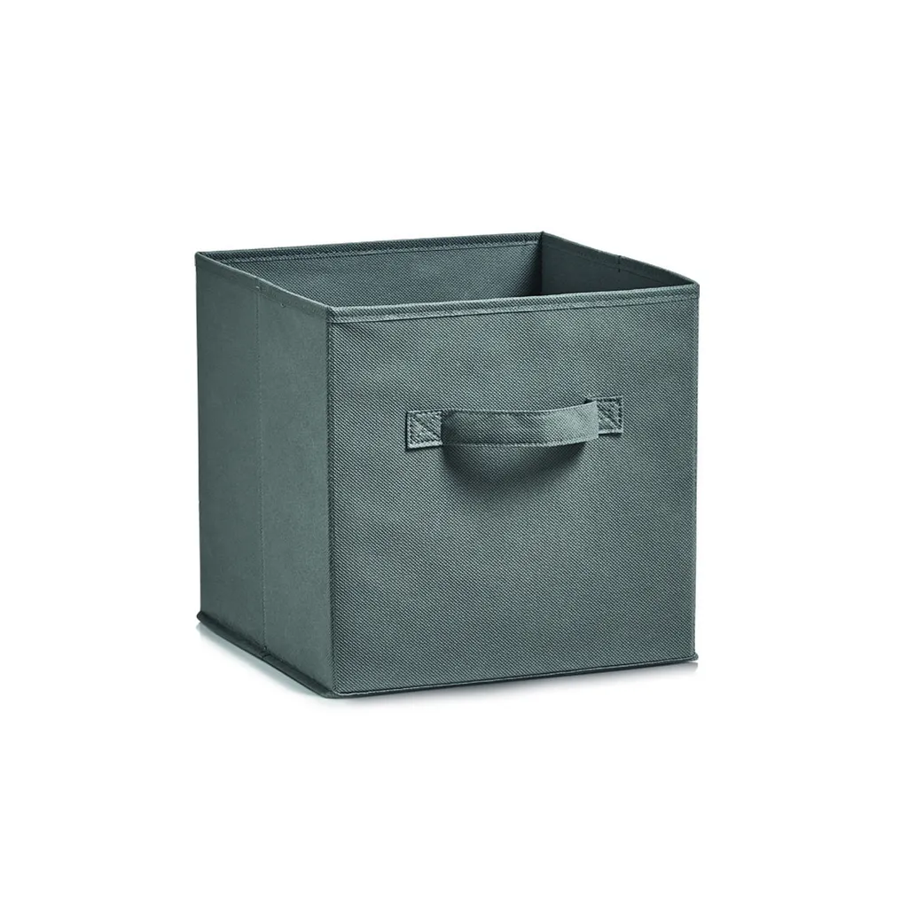 Boîte de rangement cubique grise 26cm ZELLER pour étagère et dressing