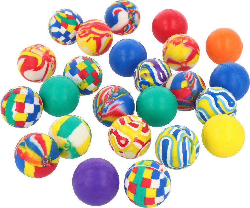 com-four® 24x Flummi zum Spielen für Kinder - Bunte Produktbild 