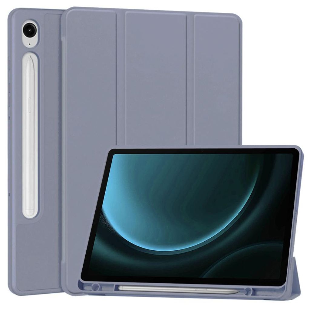 Techsuit Flex Trifold Tablet-Hülle mit Pencil-Halter für Samsung Galaxy Tab S9 FE - Lila
