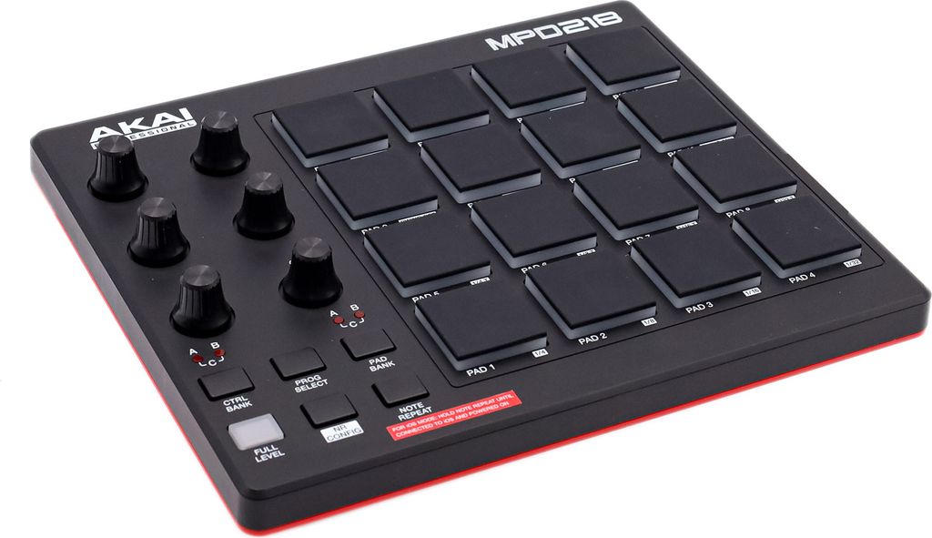 Contrôleur MIDI AKAI MPD218 - 16 Pads Sensibles Avec Logiciel De Production Inclus