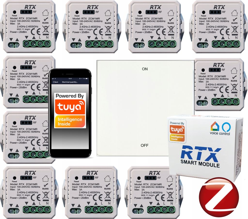 10x TUYA Rollladensteuerung Zigbee-Fernbedienung RFR1M GRATIS
