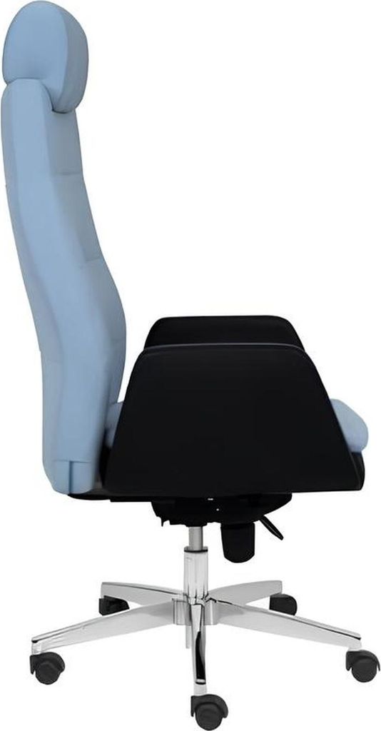 Blau-Schwarzes Bürostuhl Luxus Drehstuhl Chefsessel Designer Stühle