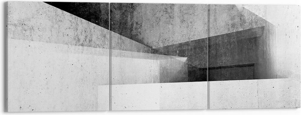 Bild auf Leinwand - Leinwandbild - 3 Teile - Dreidimensional Illusion optisch - 150x50cm - Wand Bild - Wanddeko - Wandbilder - Leinwanddruck - Bild...