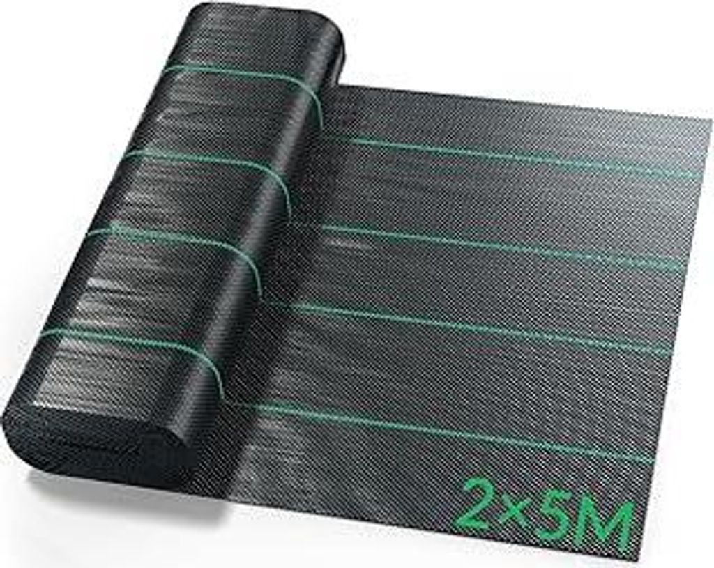 Velway Unkrautvlies Garten Extra Stark 2x5M - Unkrautvlies Wasserdurchlässig, Reißfestes Bodengewebe Unkrautflies für Garten, Hochbeet, Einfahrt...